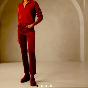 Get ready for the holiday season with these gorgeous red velvet pants. NWT